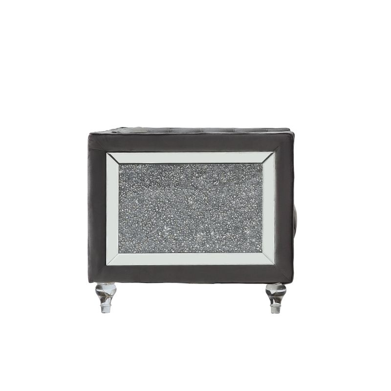 ACME HeiberoII Chair, Gray Velvet