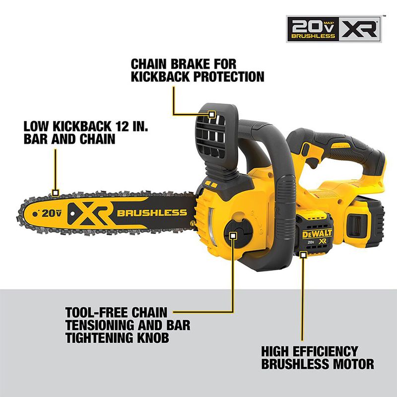 DeWalt - 20V MAX XR 12 Cordless Chainsaw