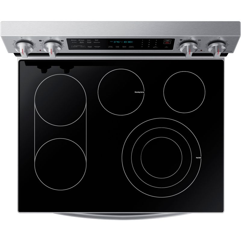 Samsung 6.3-Cu. Ft. Smart Freestanding Electric Range with No-Preheat Air Fry, Convection+ and Griddle, Stainless Steel