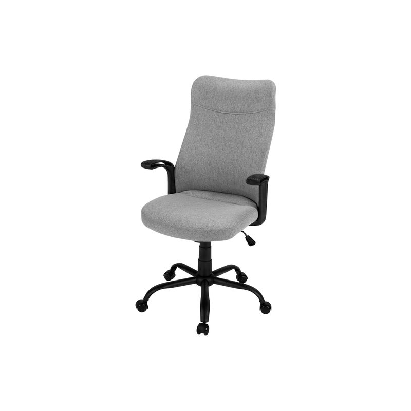 Office Chair/ Adjustable Height/ Swivel/ Ergonomic/ Armrests/ Computer Desk/ Work/ Metal/ Mesh/ Grey/ Black/ Contemporary/ Modern