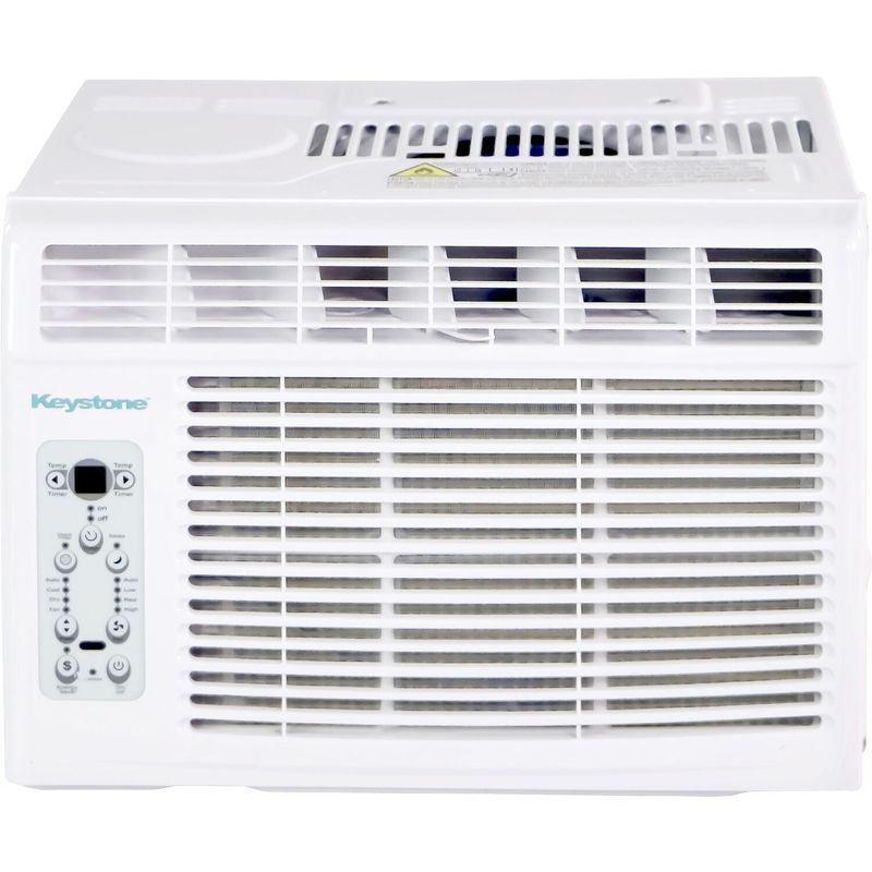 KEYSTONE - 6,000 BTU Window-Mounted Air Conditioner with Follow Me LCD Remote Control