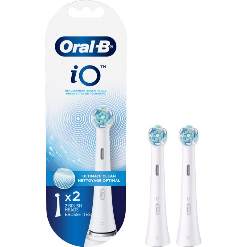 iO Series Ultimate Clean Replacement Brush Head for Oral-B iO Series Electric Toothbrushes (2-Count) - White