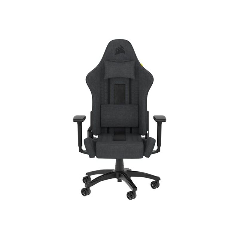 CORSAIR TC100 RELAXED - gaming chair - nylon steel frame soft fabric - black/gray