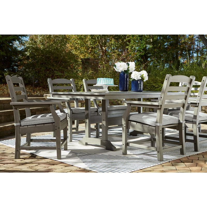 Visola Rectangular Dining Table w/Umbrella Option