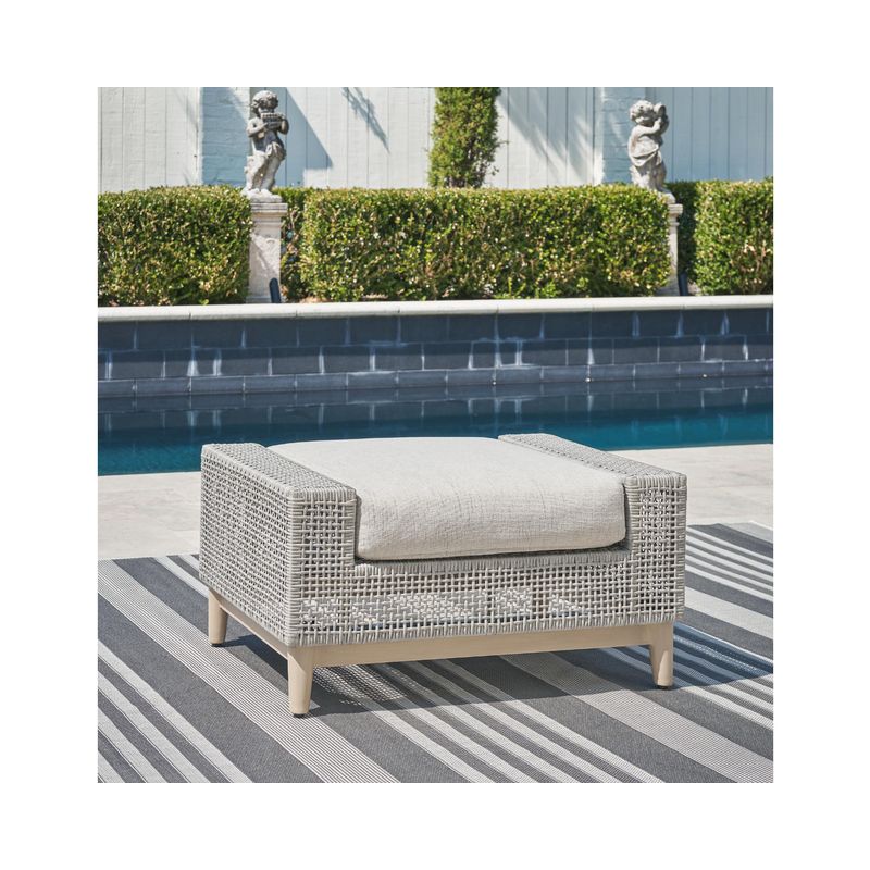 Seton Creek Outdoor Ottoman with Cushion
