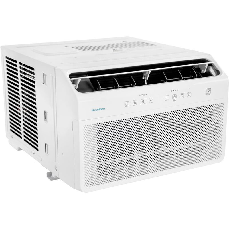 Keystone - 8,000 BTU Window Mounted Inverter Air Conditioner with Supplemental Heat and Remote Control