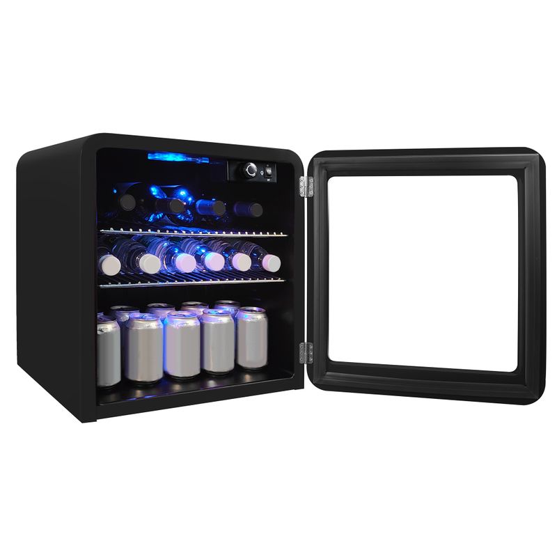 Magic Chef 1.7 cu. ft. Black Retro Beverage Cooler