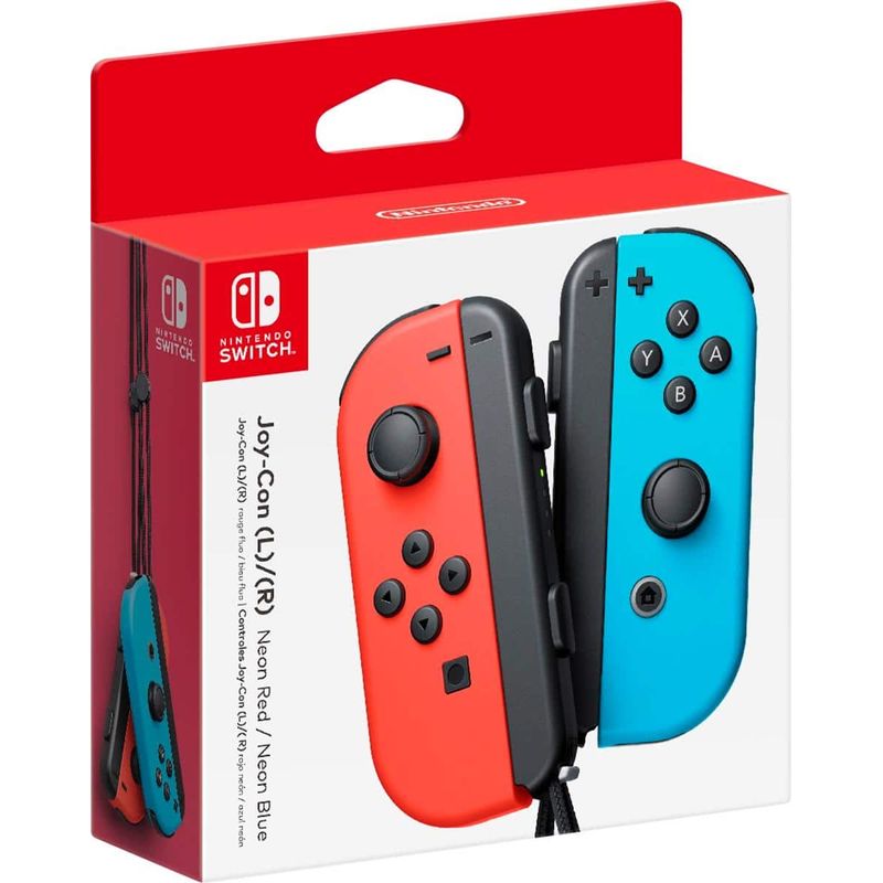 Joy-Con (L/R) Wireless Controllers for Nintendo Switch - Neon Red/Neon Blue