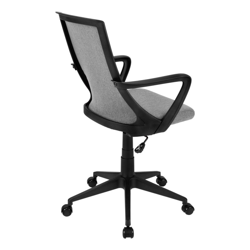 Office Chair/ Adjustable Height/ Swivel/ Ergonomic/ Armrests/ Computer Desk/ Work/ Metal/ Mesh/ Black/ Grey/ Contemporary/ Modern