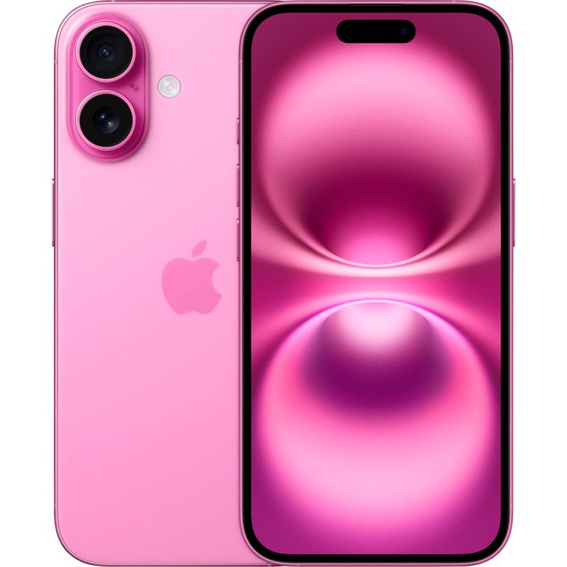 Apple - iPhone 16 128GB with Apple Intelligence - Pink (Universal)