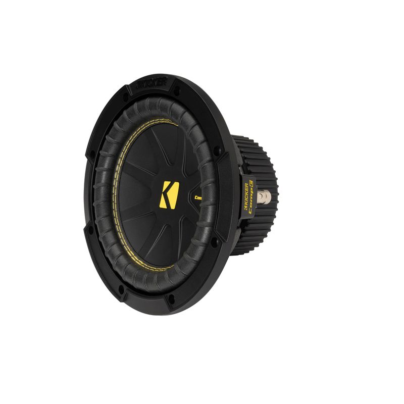 KICKER - CompC 8" Single-Voice-Coil 4-Ohm Subwoofer - Black