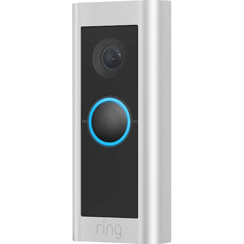 Ring - Wired Doorbell Pro Smart WiFi Video Doorbell - Satin Nickel