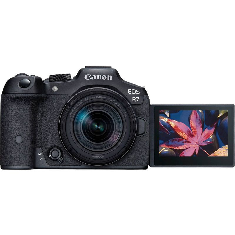 Canon - EOS R7 Mirrorless Camera with RF-S18-150mm f/3.5-6.3 IS STM Lens - Black