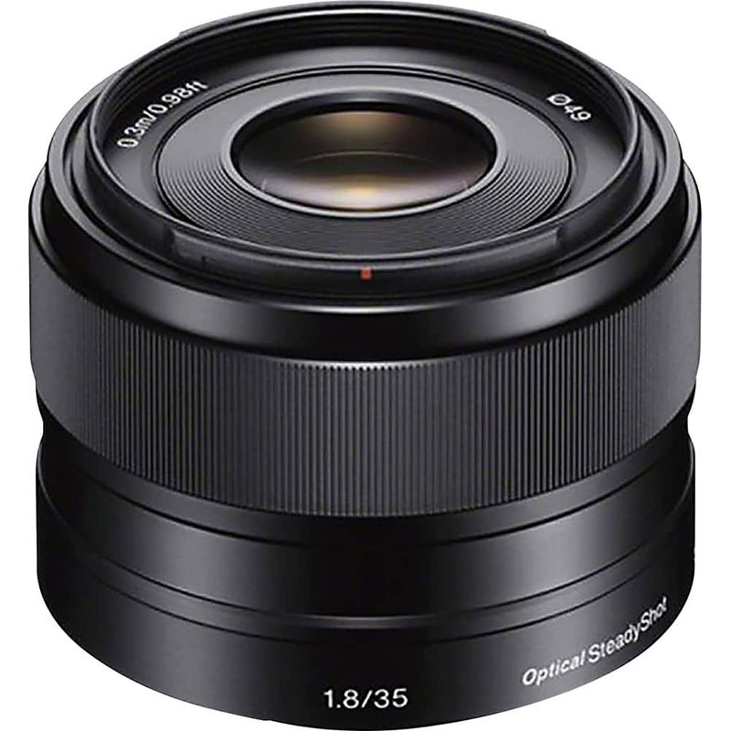 Sony - 35mm f/1.8 Prime Lens for Most NEX E-Mount Cameras - Black