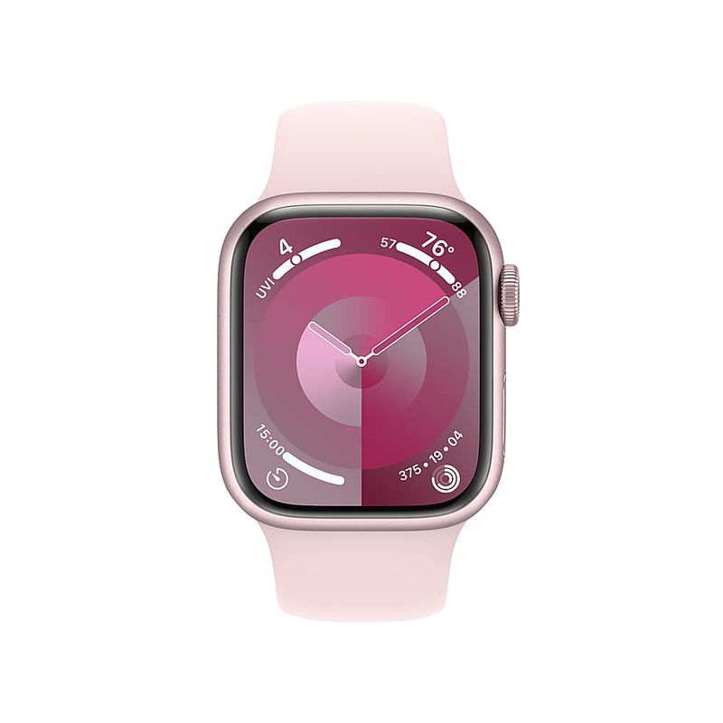 Apple Watch Series 9 GPS 41mm Pink Aluminum Case with Light Pink Sport Band - M/L