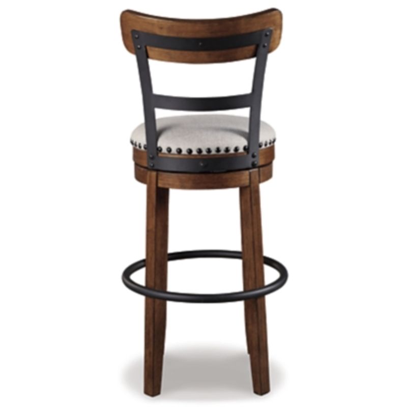 Brown Valebeck Tall Upholstered Swivel Barstool(1/CN)