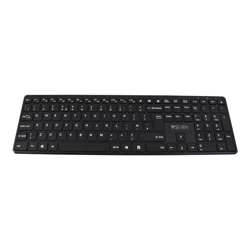 V7 - keyboard and mouse set - Slim - QWERTY - US - black Input Device