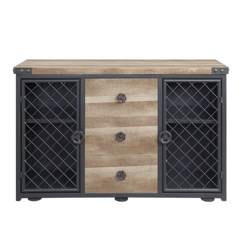 ACME Edina Server, Oak & Sandy Black Finish