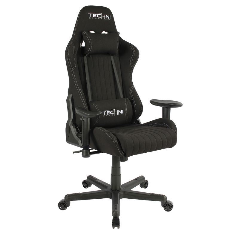 Fabric Ergonomic High Back Racer Style PC/Gaming Chair, Black