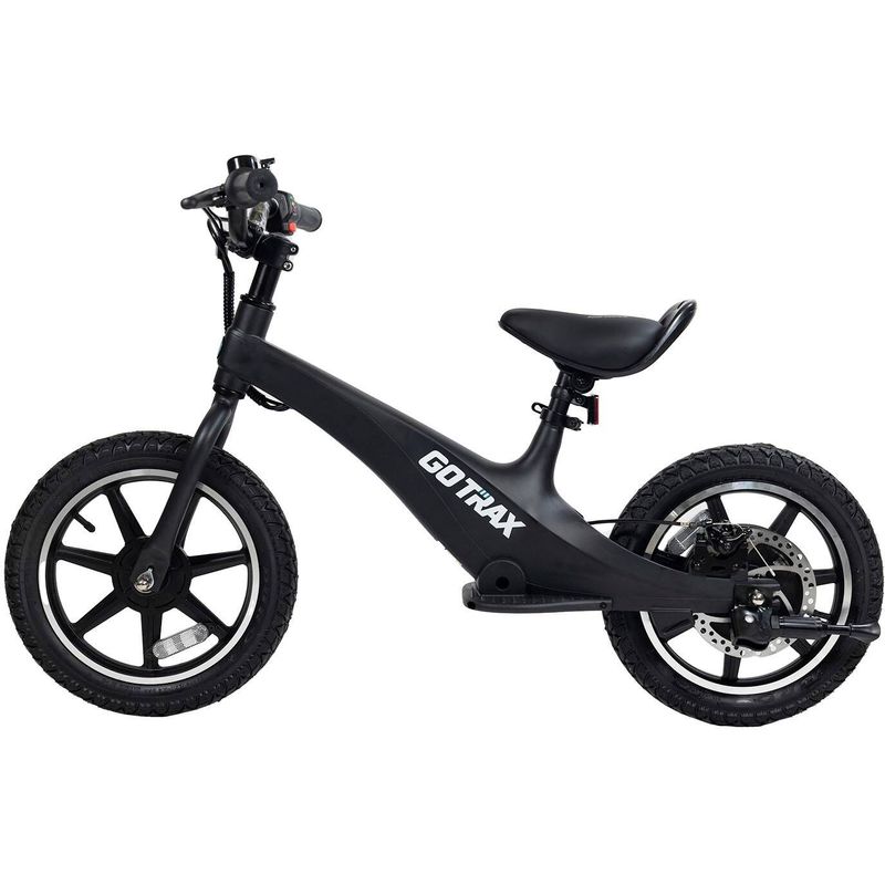 GoTrax - Kids Balance eBike with 15.5 miles Max Operating Range and 15.5 mph Max Speed - 14 - Black