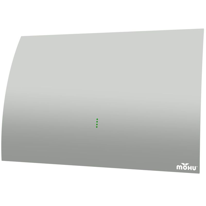 Mohu - Gateway Plus Amplified Indoor HDTV Antenna, 60-mile Range - Gray