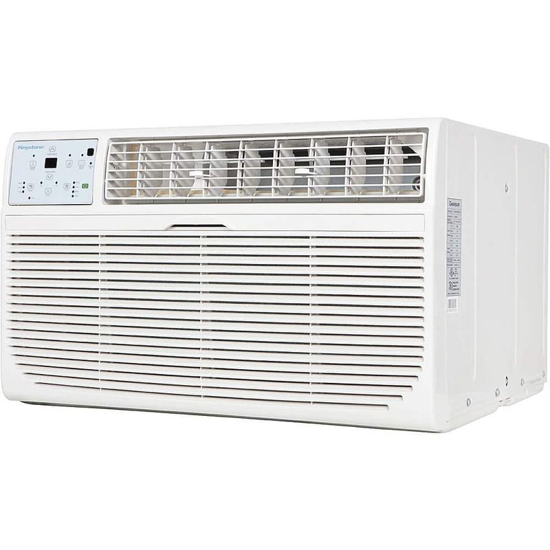 Keystone - 550 Sq. Ft. 12000 BTU Through-the-Wall Air Conditioner - White