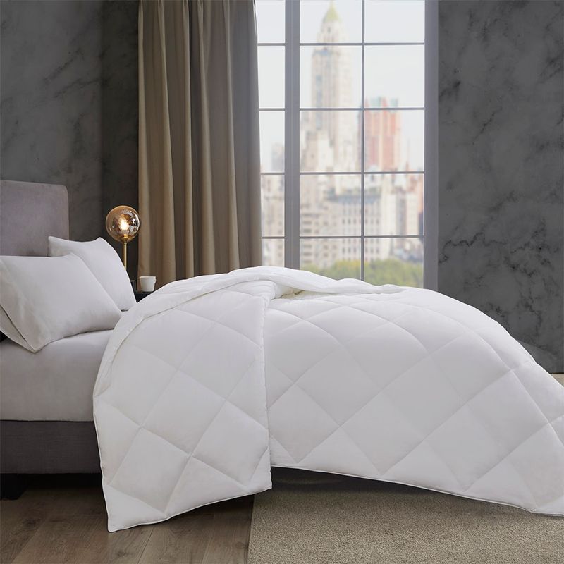 White Maximum Warmth Cotton Down Alternative Featherless Comforter King