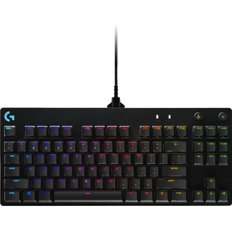 Logitech - G PRO TKL Wired Mechanical GX Blue Clicky Switch Gaming Keyboard with RGB Backlighting - Black