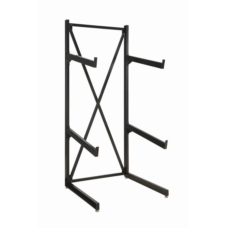 Sofa Bed Rack with Two Height-Adjustable Arms Black