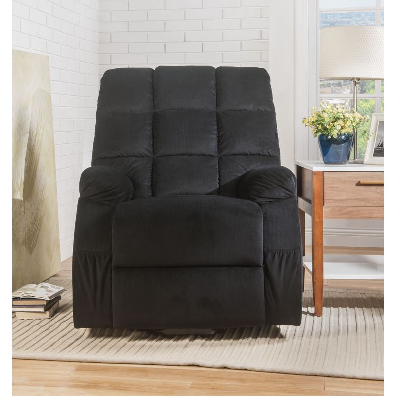 ACME Ipompea Recliner w/Power Lift & Massage, Black Velvet