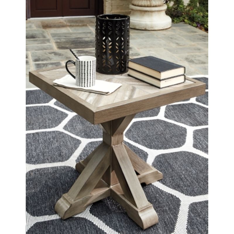 Beige Beachcroft Square End Table