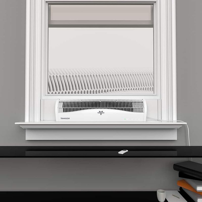 Vornado - TRANSOM Window Fan with Reversible Exhaust, Remote Control - Ice White