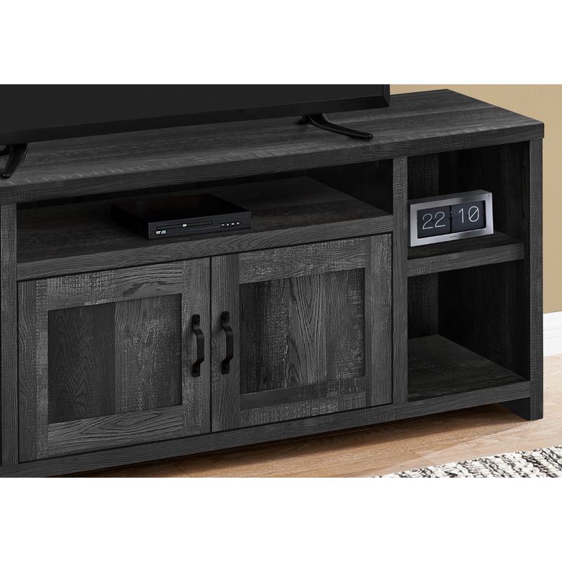 TV Stand/ 60 Inch/ Console/ Media Entertainment Center/ Storage Cabinet/ Living Room/ Bedroom/ Laminate/ Black/ Transitional