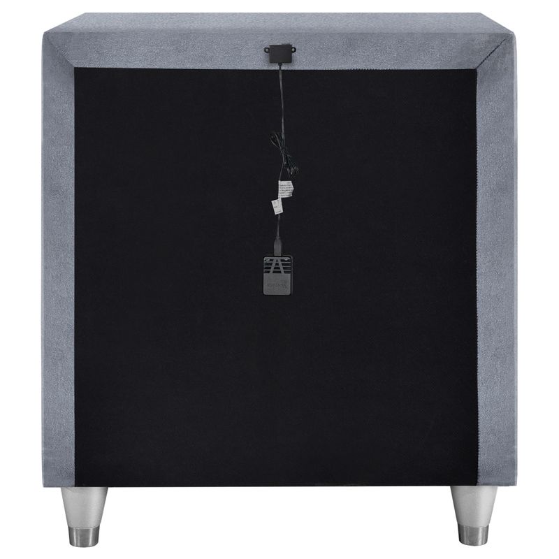 Antonella 3-drawer Upholstered Nightstand Grey