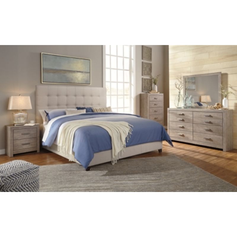 Beige Dolante Queen Upholstered Bed