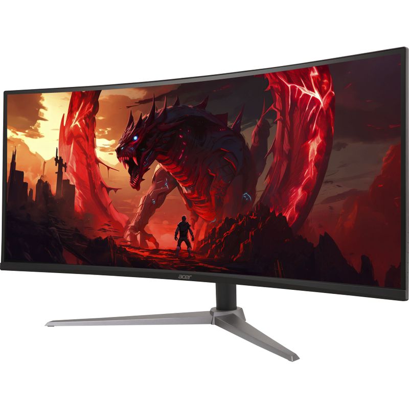Acer - Nitro Gaming 34" Curved QHD 180Hz 1ms FreeSync Premium Gaming Monitor (DisplayPort, HDMI) - Black