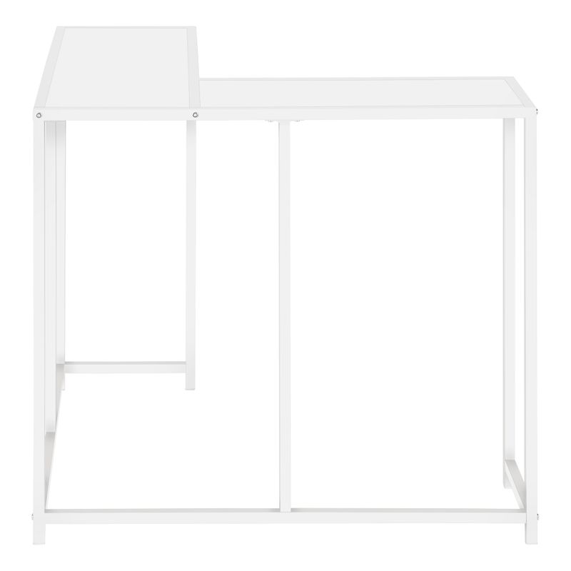 Accent Table/ Console/ Entryway/ Narrow/ Corner/ Living Room/ Bedroom/ Metal/ Laminate/ White/ Contemporary/ Modern