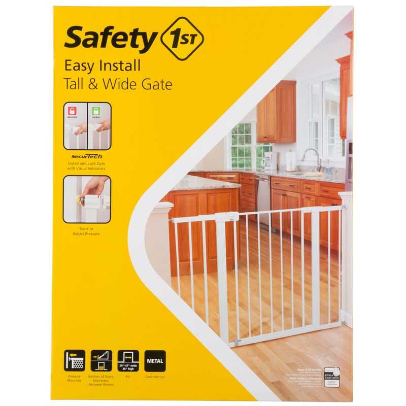 Tall & Wide Easy Install Walk-Thru Safety Gate
