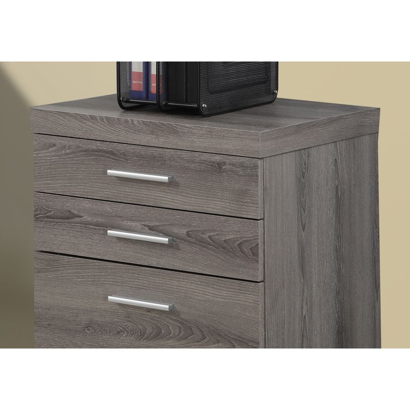 File Cabinet/ Rolling Mobile/ Storage Drawers/ Printer Stand/ Office/ Work/ Laminate/ Brown/ Contemporary/ Modern