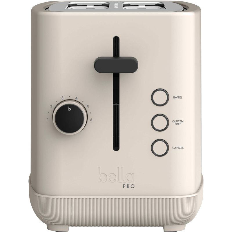 bella PRO - 2-Slice Toaster with Extra Wide Slots - Oatmilk