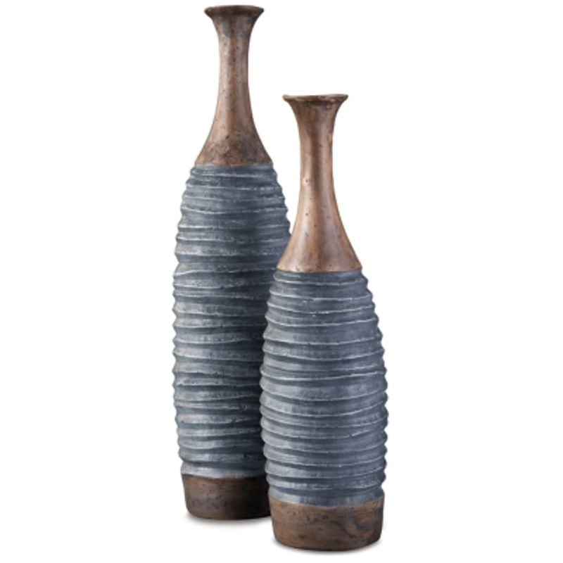 Antique Gray/Brown Blayze Vase Set (2/CN)