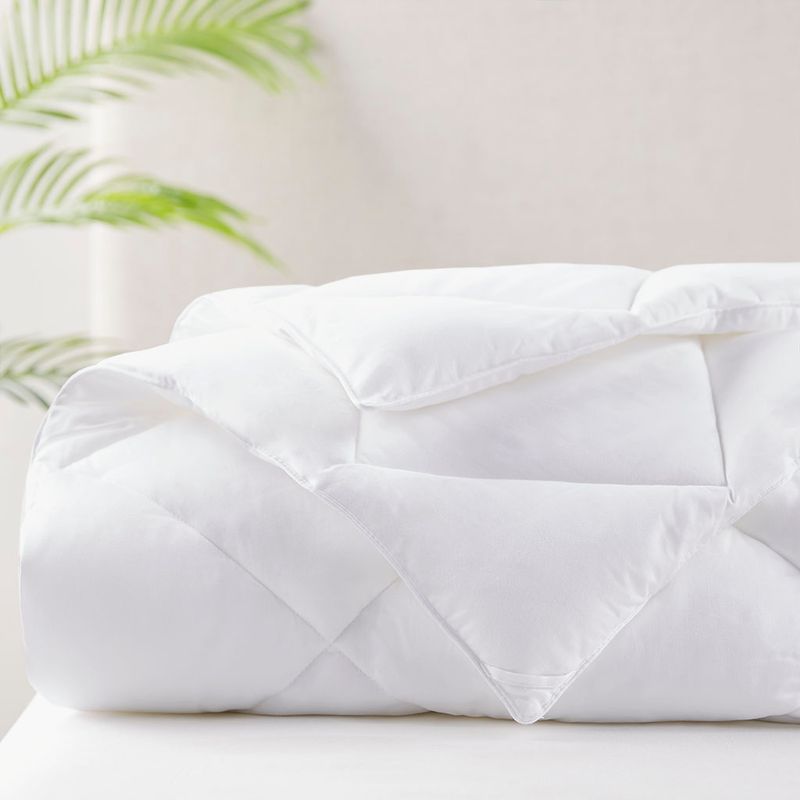 White Maximum Warmth Cotton Down Alternative Featherless Comforter King