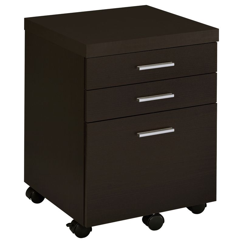 Skylar 3-drawer Mobile File Cabinet Cappuccino