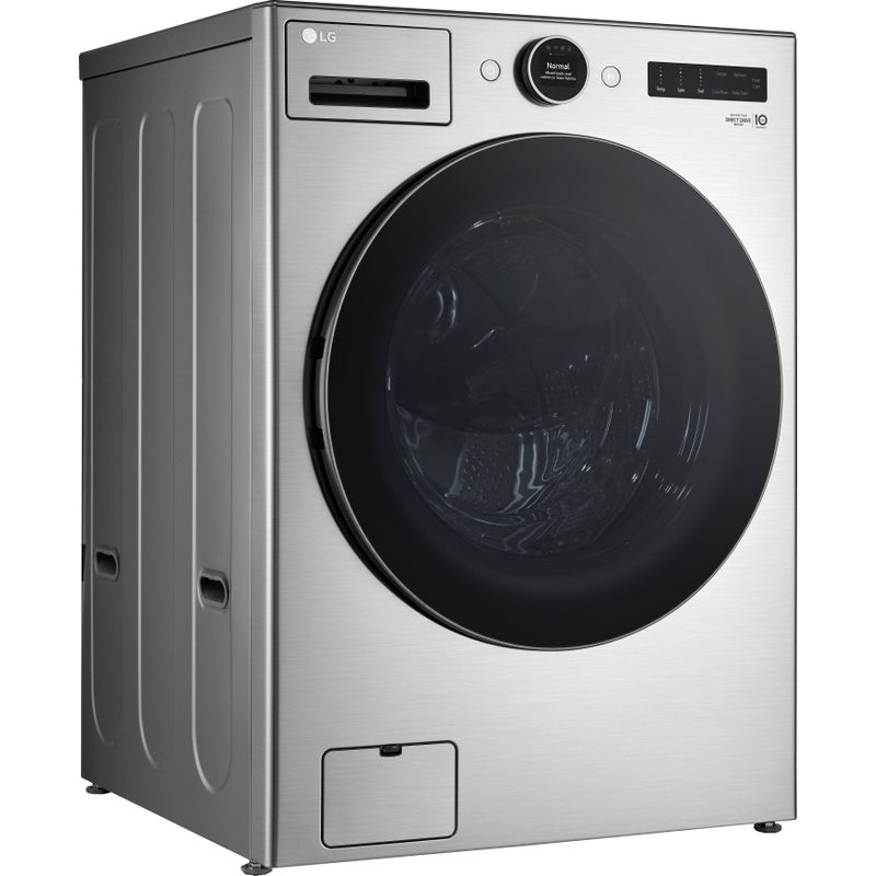 LG - 4.5 Cu. Ft. High-Efficiency Smart Front Load Washer with Steam and TurboWash 360 - Graphite Steel