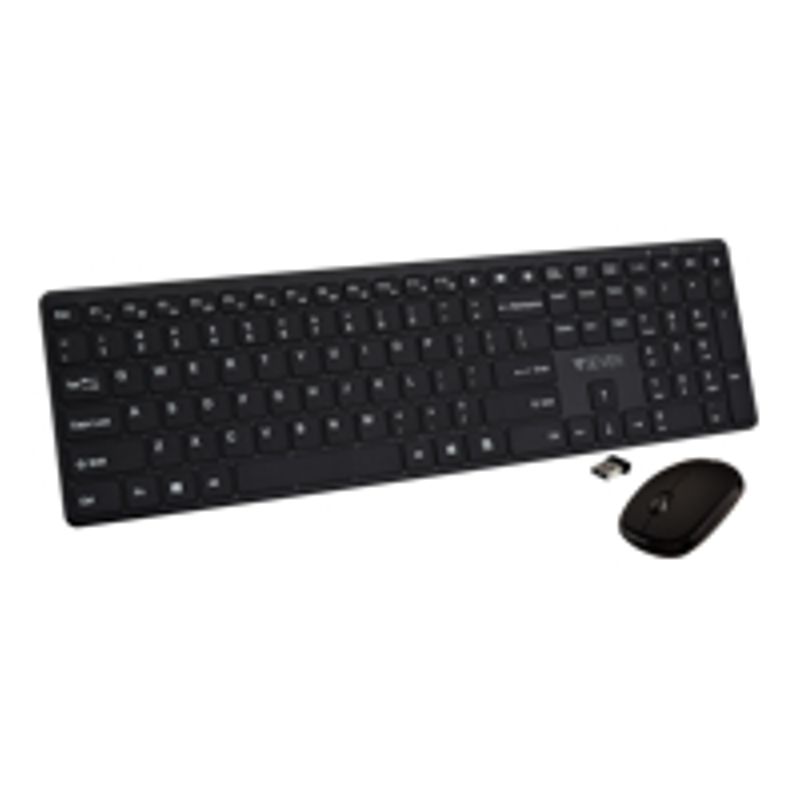 V7 - keyboard and mouse set - Slim - QWERTY - US - black Input Device