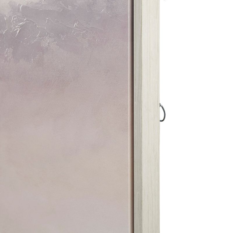 Blue/Pink Moody Coast Hand Embellished Landscape Framed Canvas Wall Art See below