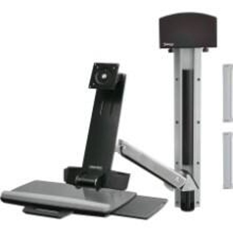 Ergotron StyleView mounting kit - for LCD display / keyboard / mouse / barcode scanner - polished aluminum