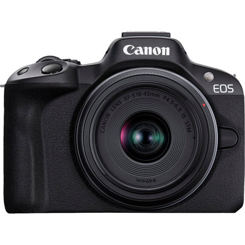 Canon - EOS R50 4K Video Mirrorless Camera 2 Lens Kit with RF-S18-45mm and RF-S55-210mm Lenses - Black