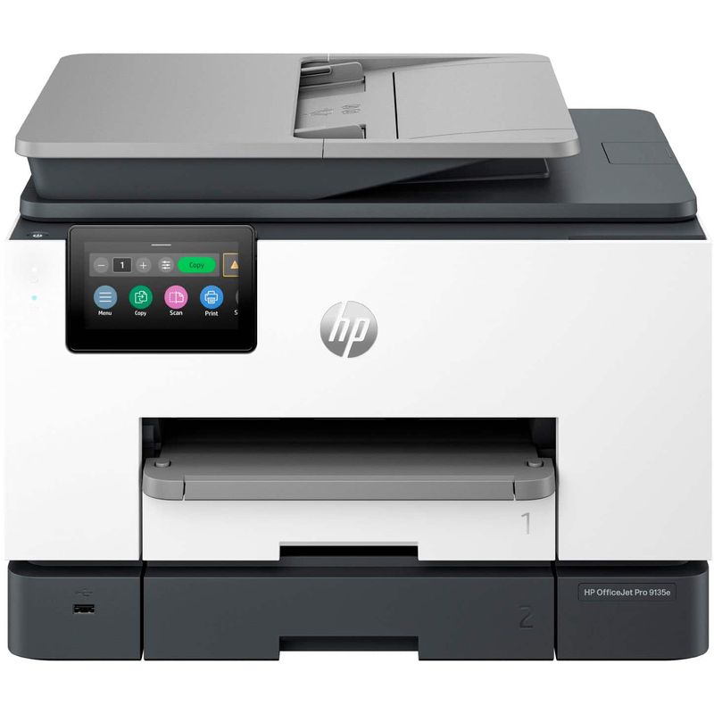 HP - OfficeJet Pro 9135e Wireless All-In-One Inkjet Printer with 3 months of Instant Ink Included with HP+ - White