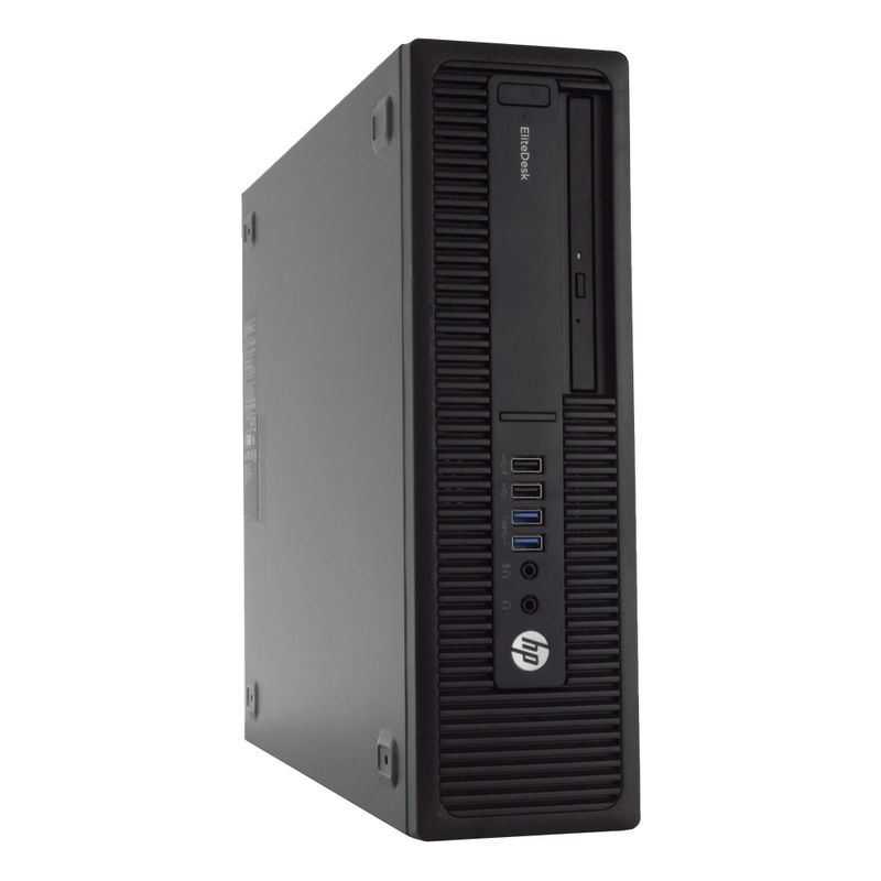 HP EliteDesk 800G2 Desktop Computer, 3.2 GHz Intel i5 Quad Core, 8GB DDR4 RAM, 250GB HDD, Windows 10 Home 64bit, 22in LCD (Refurbished)